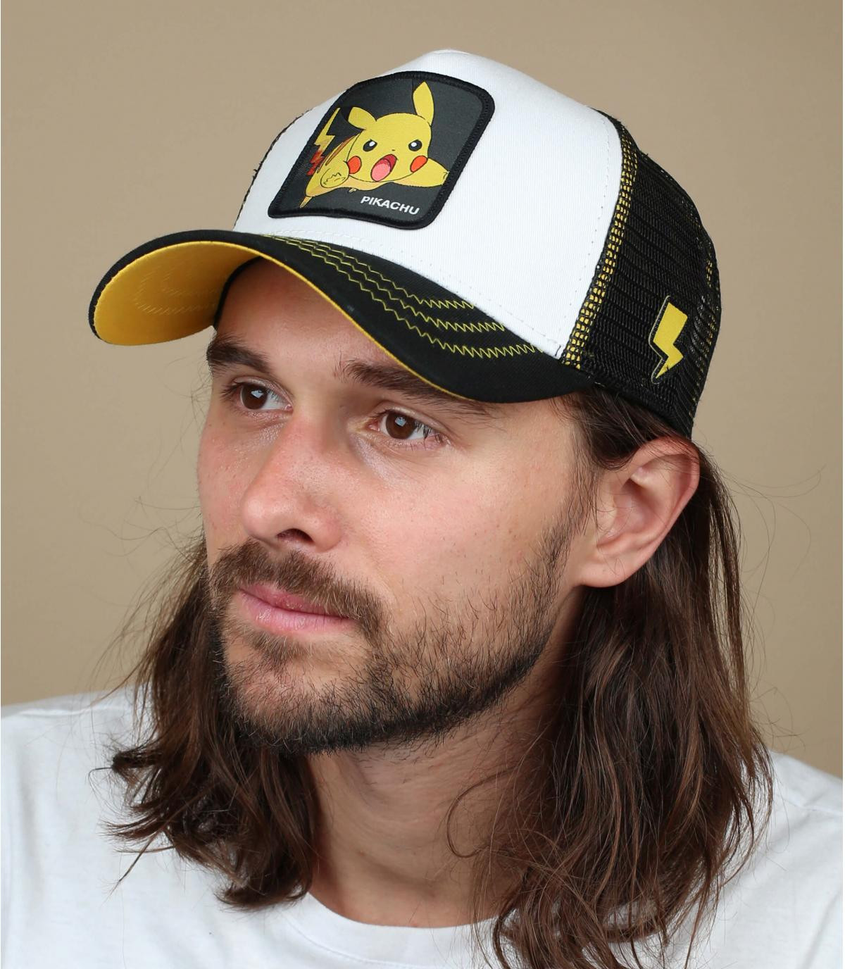 trucker Pikachu black white Trucker Pokmeon Pikachu